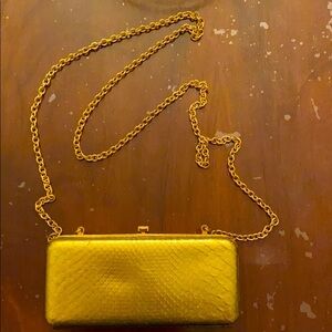 NWT Truex gold mini bag size: 6” x 2.5”